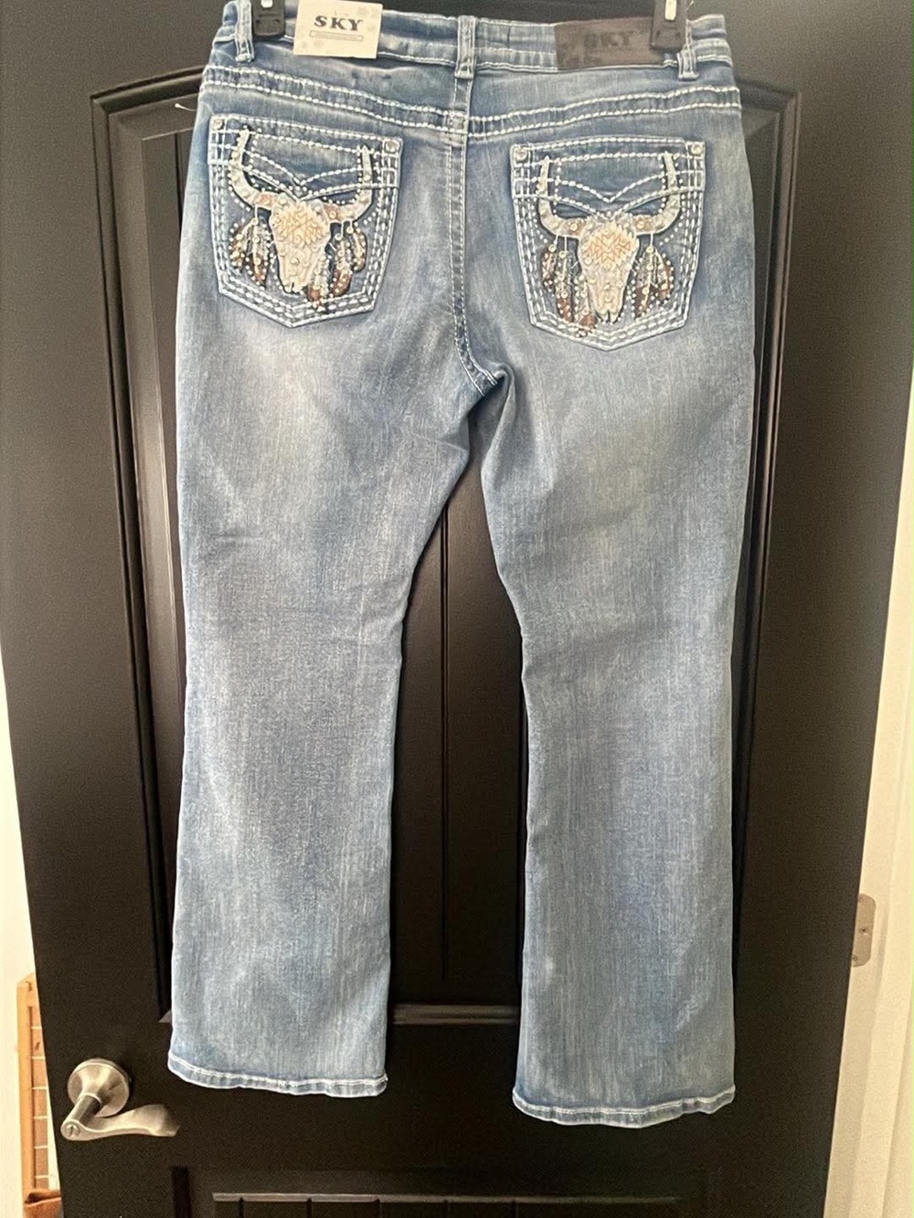 New Sky Cow 🐮 bull bling jeans